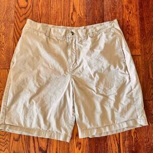 Disney Parks Mickey Mouse Men's Shorts 38” Tan Beige Khaki Chino Cotton Shorts
